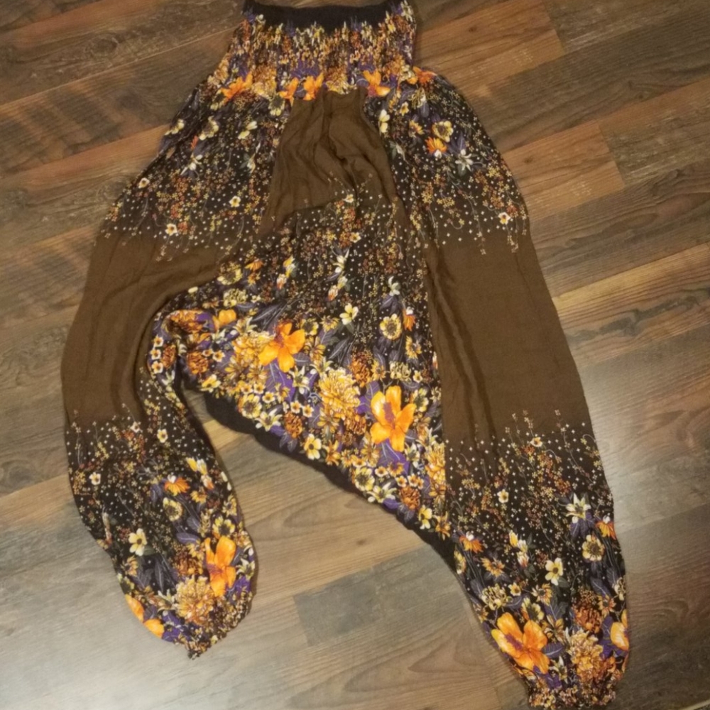 Smocked Harem Pants OS